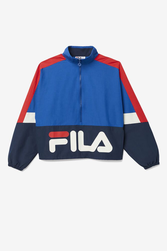 Fila Reid Track Blue Jacket Mens - NZ 92487-NPIL